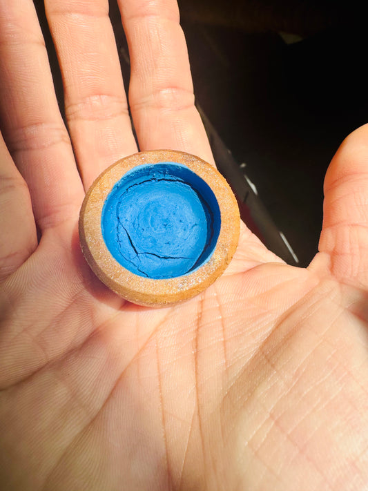 Godet en Bois Azur Antique - Azurite
