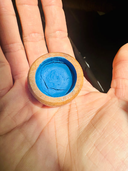 Godet en Bois Azur Antique - Azurite
